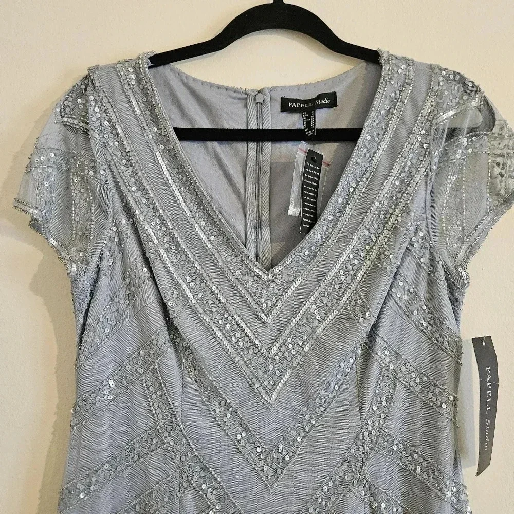 Papell Studio Beaded Gown NWT